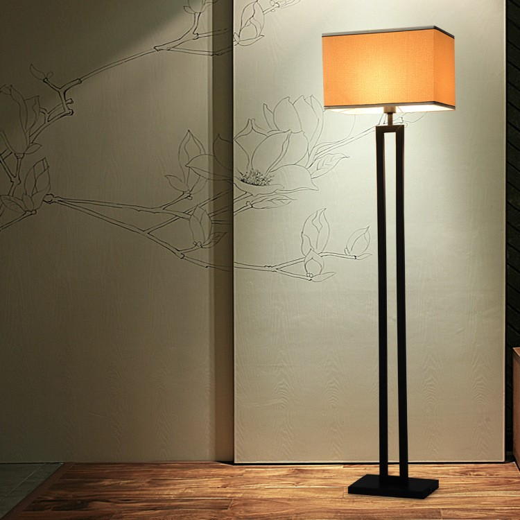 Oriental Zen Floor Lamp: Fabric & Iron Fusion for Serene Spaces