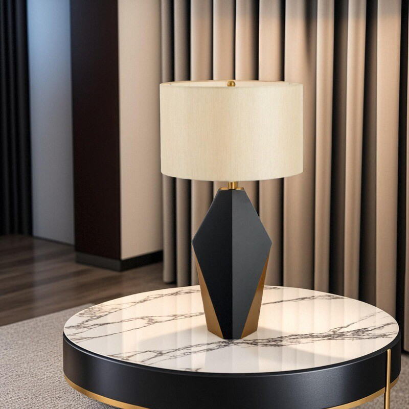 Modern Geometric Table Lamp: Elevate Small Spaces with Artistic Elegance