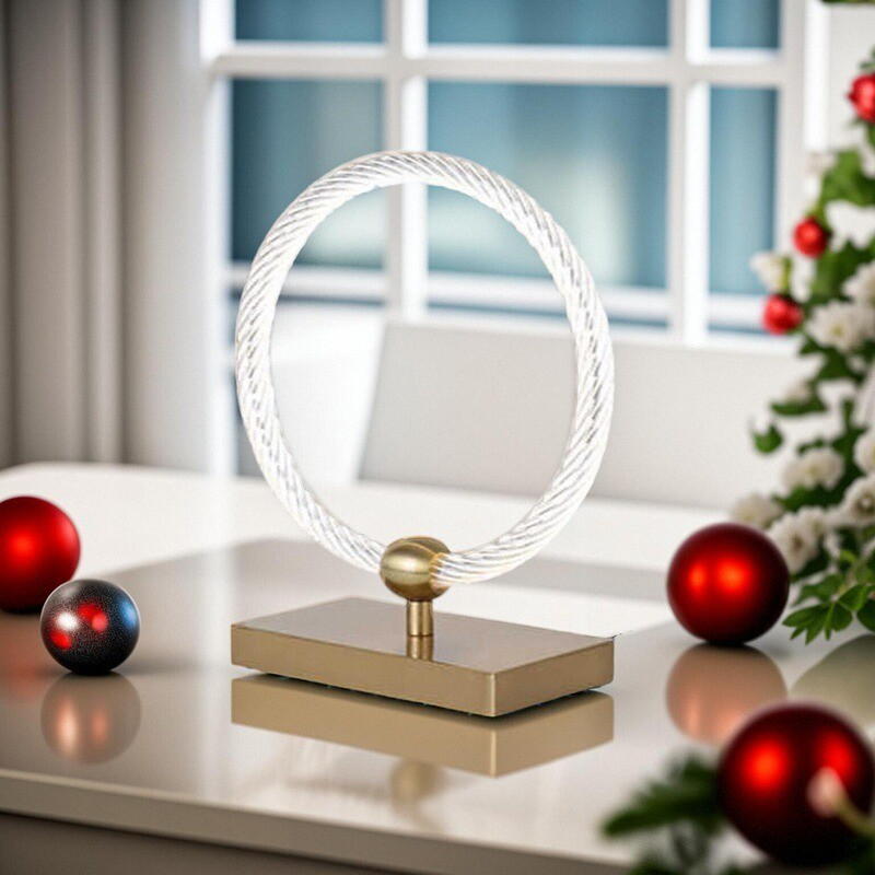 Halo LED Table Lamp: Minimalist Sculptural Lighting for Modern Interiors