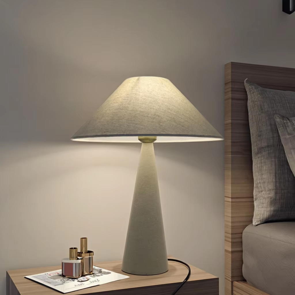 Linen - Textured Minimalist Table Lamp: Soft Elegance for Serene Spaces