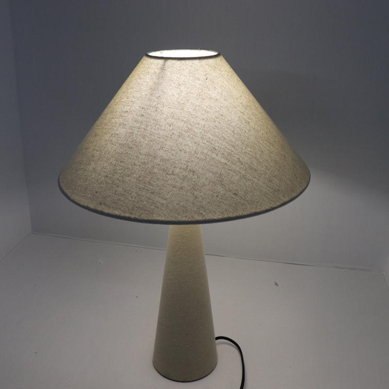 Linen - Textured Minimalist Table Lamp: Soft Elegance for Serene Spaces
