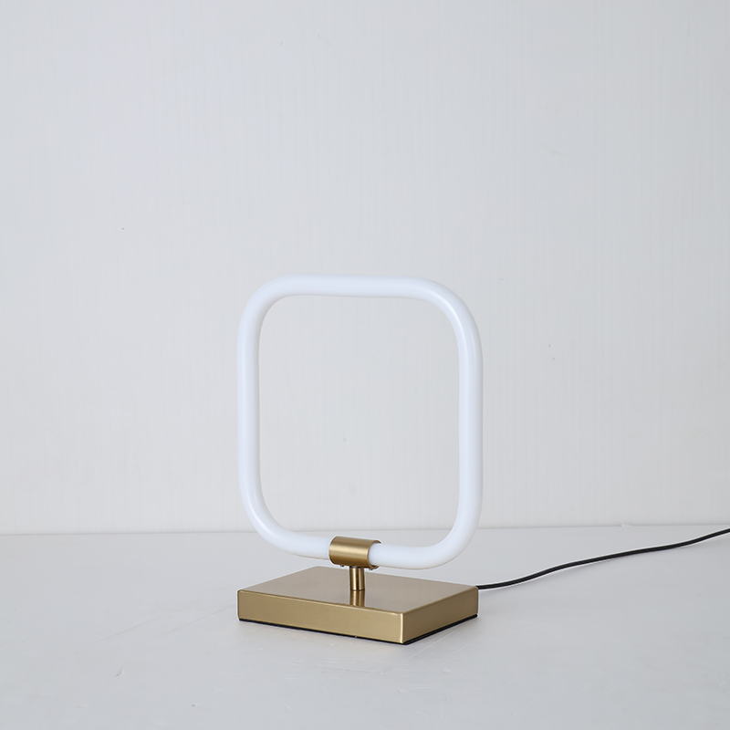 Square Halo LED Table Lamp: Modern Minimalist Lighting for Stylish Spaces