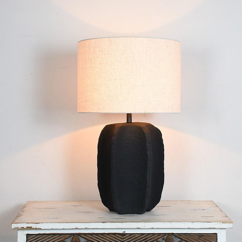 Wabi - Sabi Textured Ceramic Table Lamp: Organic Charm for Contemporary Spaces