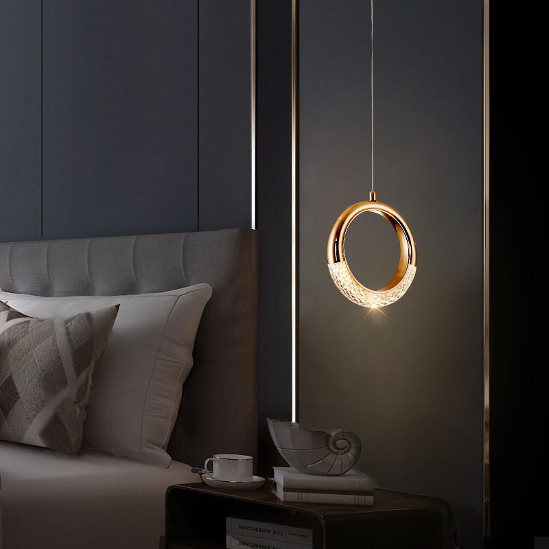 Modern Gold LED Ring Chandelier Series: 1 - Head & 3 - Head for Versatile Spaces