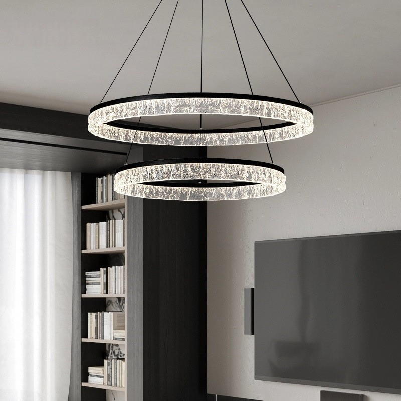 Elevate Spaces with Home Time Lamps' Multi - Tiered Circular LED Chandeliers