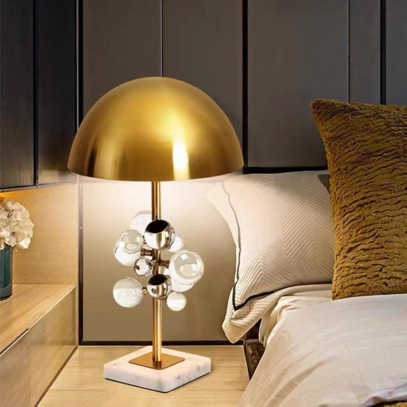 Art Deco Crystal Globe Table Lamp: Opulent Modern Art for Your Space