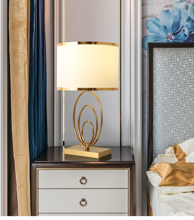 Modern Luxury Meets Precision: Bronze - Toned Metal & Fabric Table Lamp to Elevate Sophisticated Spaces