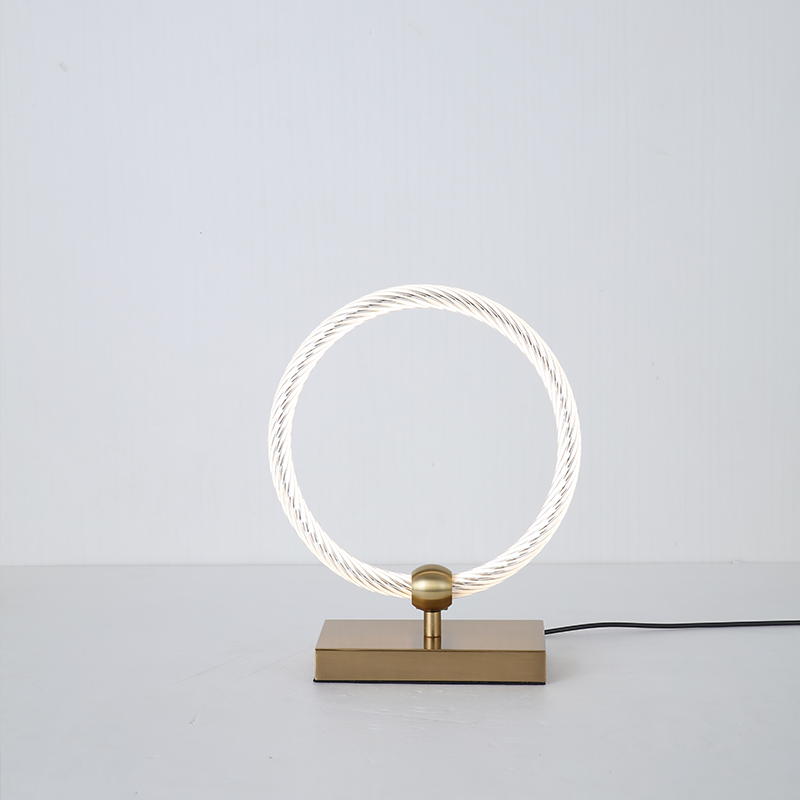Halo LED Table Lamp: Minimalist Sculptural Lighting for Modern Interiors