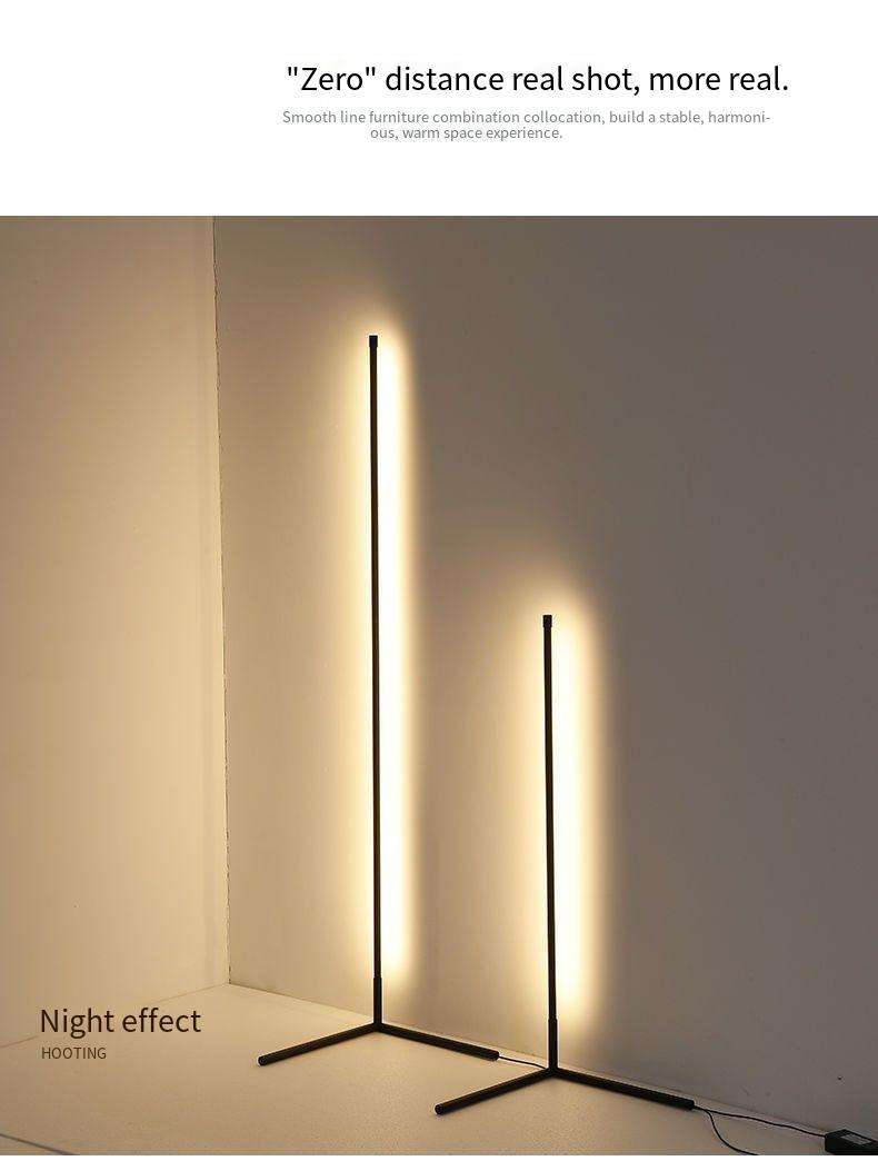 Modern Minimalist 25W LED Floor Lamp | Iron & Acrylic, Nordic-Inspired Ambient Lighting for Living Room, Bedroom & Study
