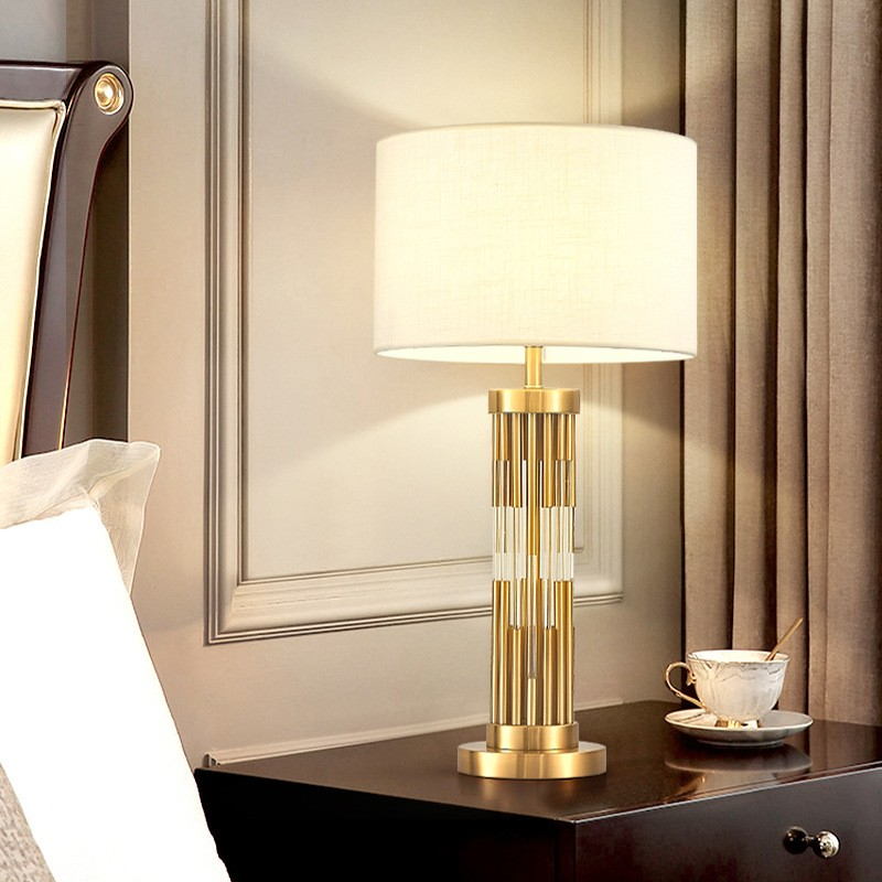 Modern Brass & Glass Table Lamp: Elevated Elegance for Intimate 3-8㎡ Spaces