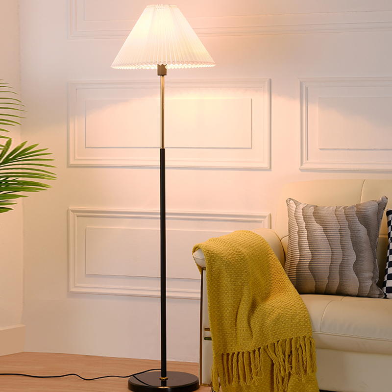 Minimalist Black Metal Globe Table Lamp with White Fabric Shade