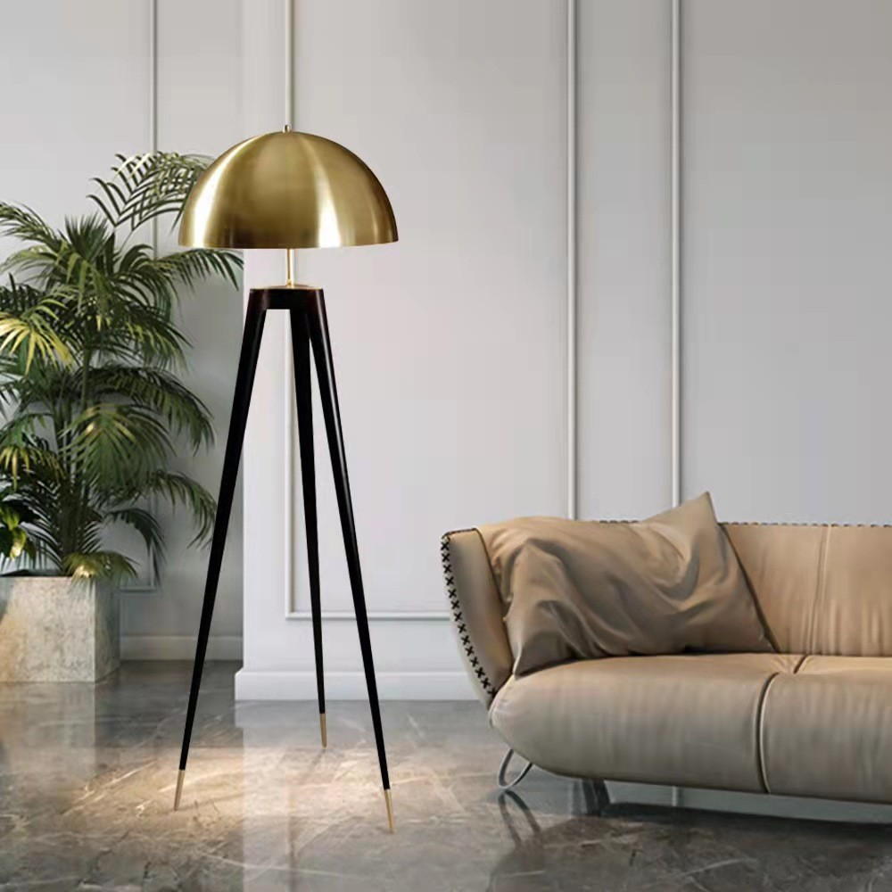 Modern Industrial Metal Floor Lamp: Dual E14 Illumination for Sculptural, Functional Spaces