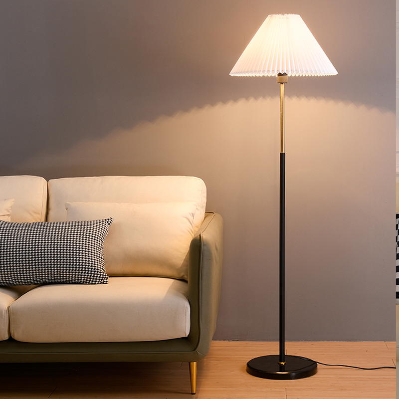 Minimalist Black Metal Globe Table Lamp with White Fabric Shade
