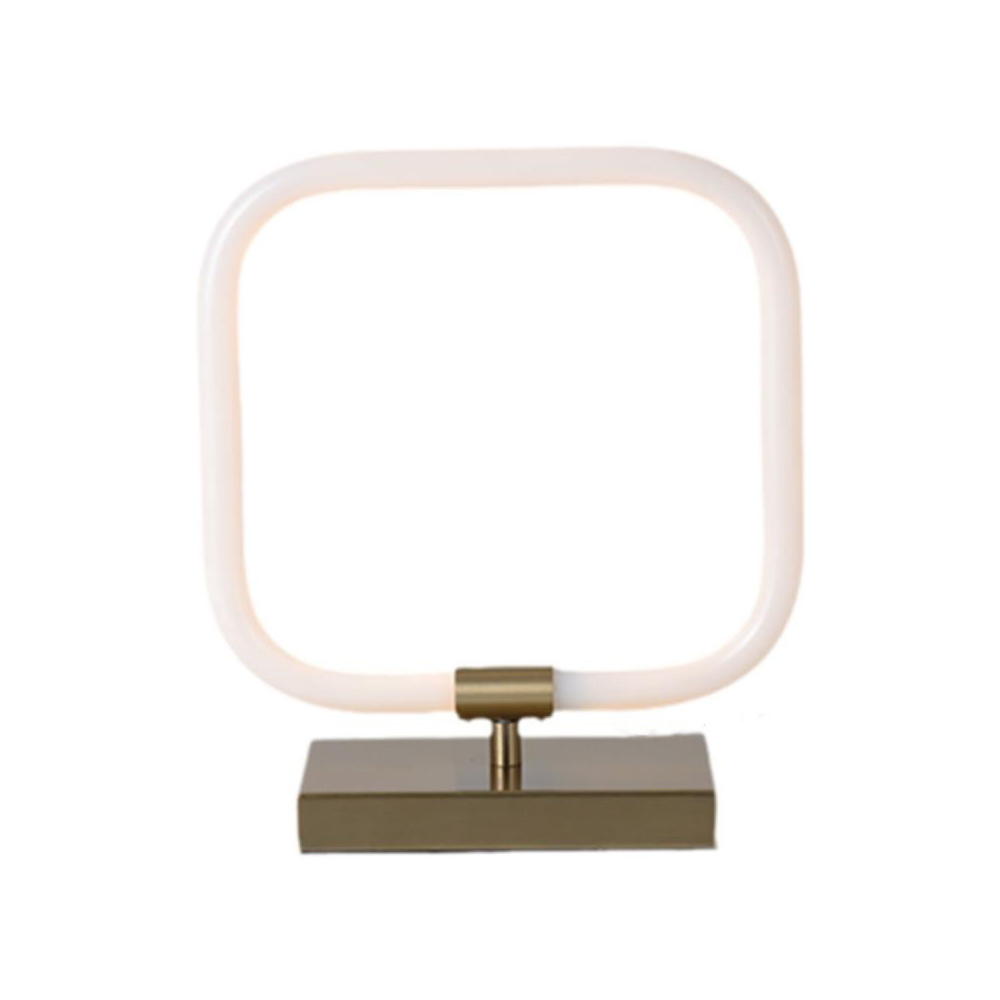 Square Halo LED Table Lamp: Modern Minimalist Lighting for Stylish Spaces