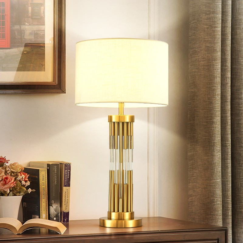 Modern Brass & Glass Table Lamp: Elevated Elegance for Intimate 3-8㎡ Spaces