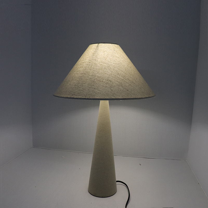 Linen - Textured Minimalist Table Lamp: Soft Elegance for Serene Spaces