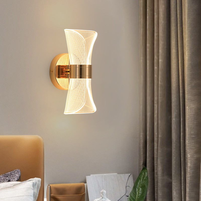 Modern Artistic LED Wall Sconces: Acrylic + Wrought Iron Fusion | 12W Tricolor Lighting for Stylish Spaces