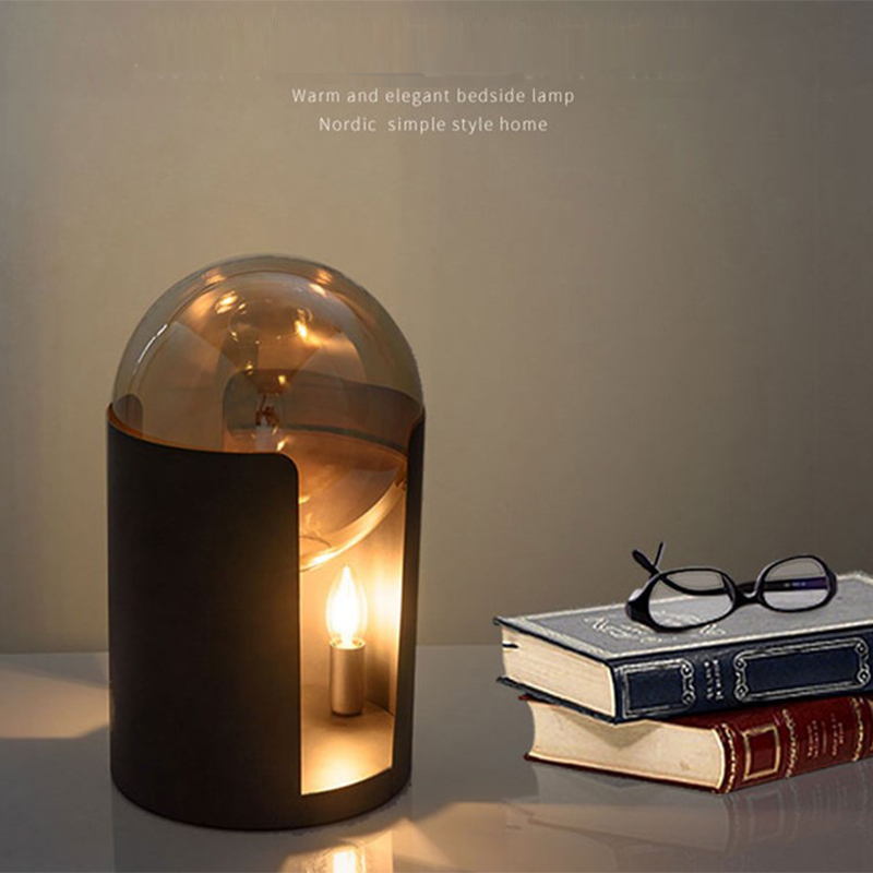Nordic Minimalist Glass - Metal Table Lamp: Warm Ambience Redefined