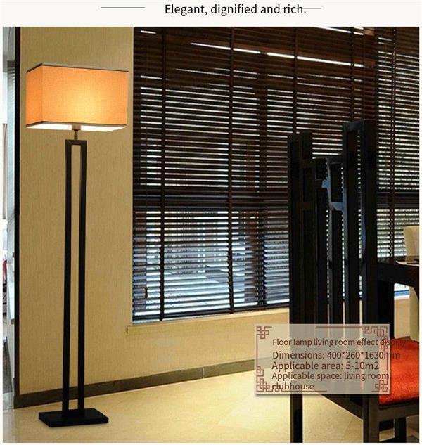 Oriental Zen Floor Lamp: Fabric & Iron Fusion for Serene Spaces