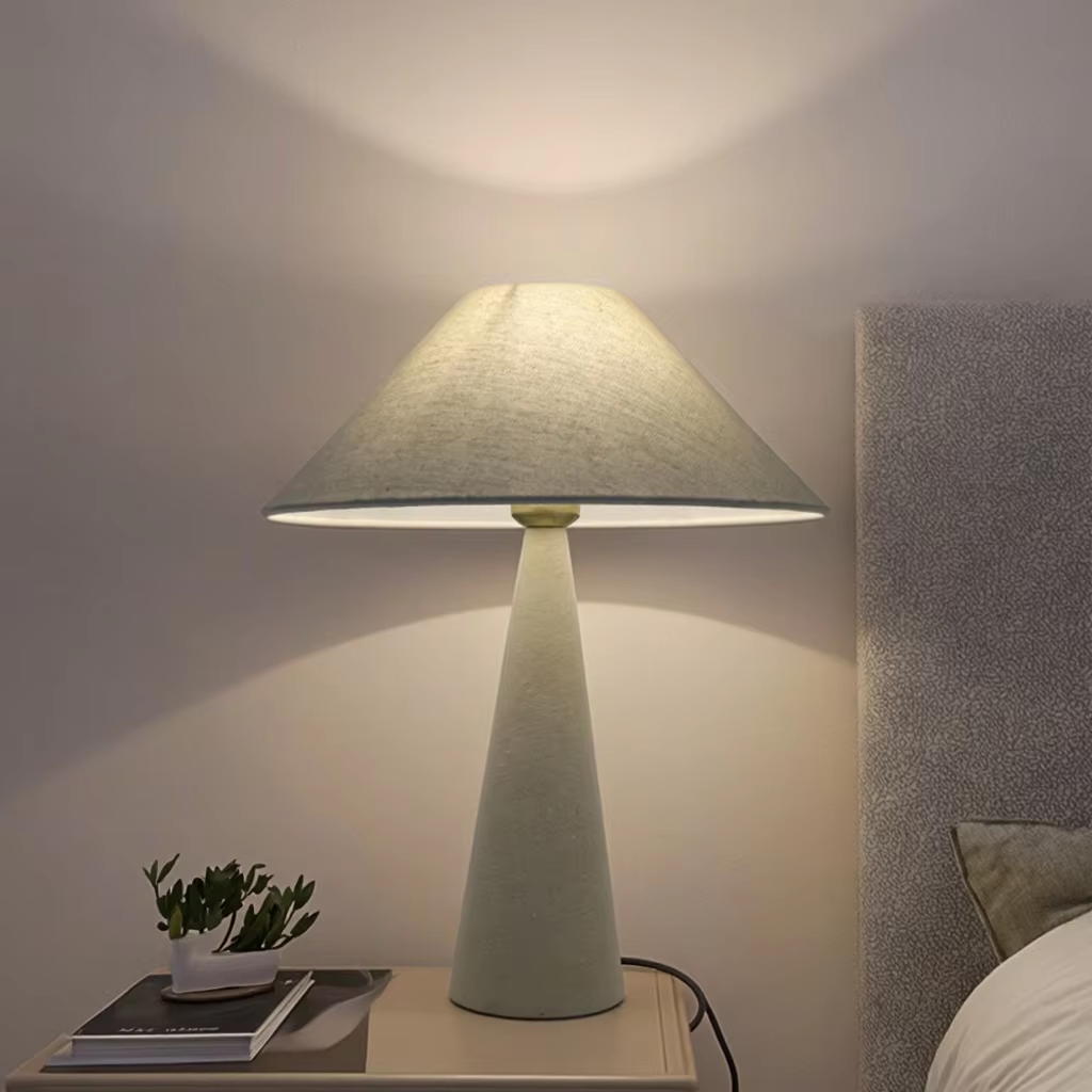 Linen - Textured Minimalist Table Lamp: Soft Elegance for Serene Spaces