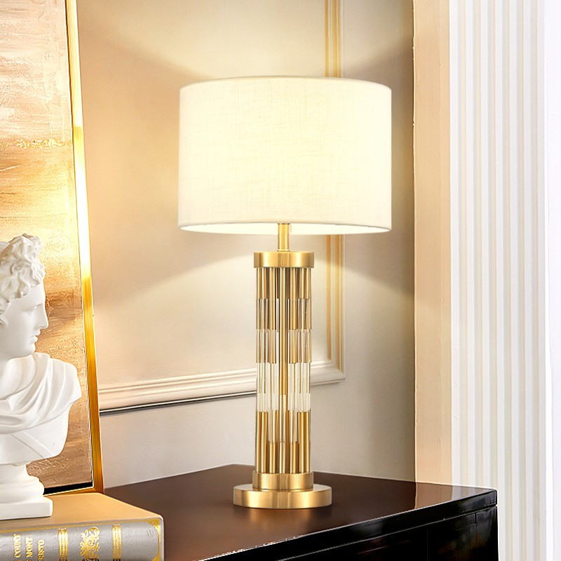 Modern Brass & Glass Table Lamp: Elevated Elegance for Intimate 3-8㎡ Spaces