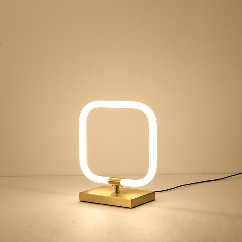 Square Halo LED Table Lamp: Modern Minimalist Lighting for Stylish Spaces