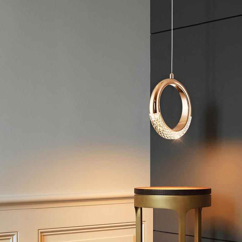 Modern Gold LED Ring Chandelier Series: 1 - Head & 3 - Head for Versatile Spaces