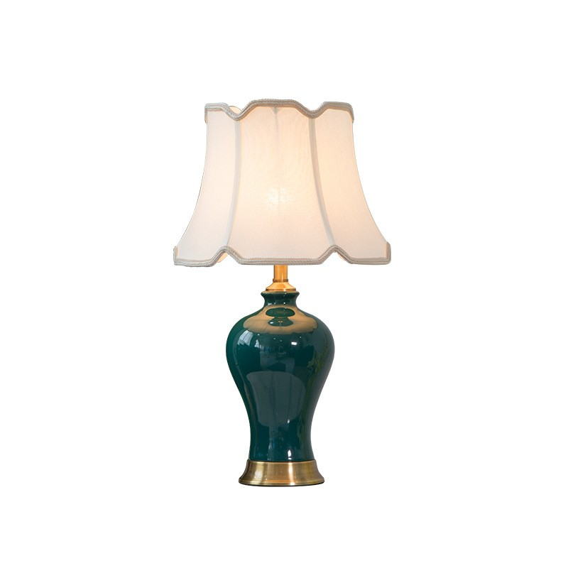 American Luxury Emerald Green Ceramic Table Lamp