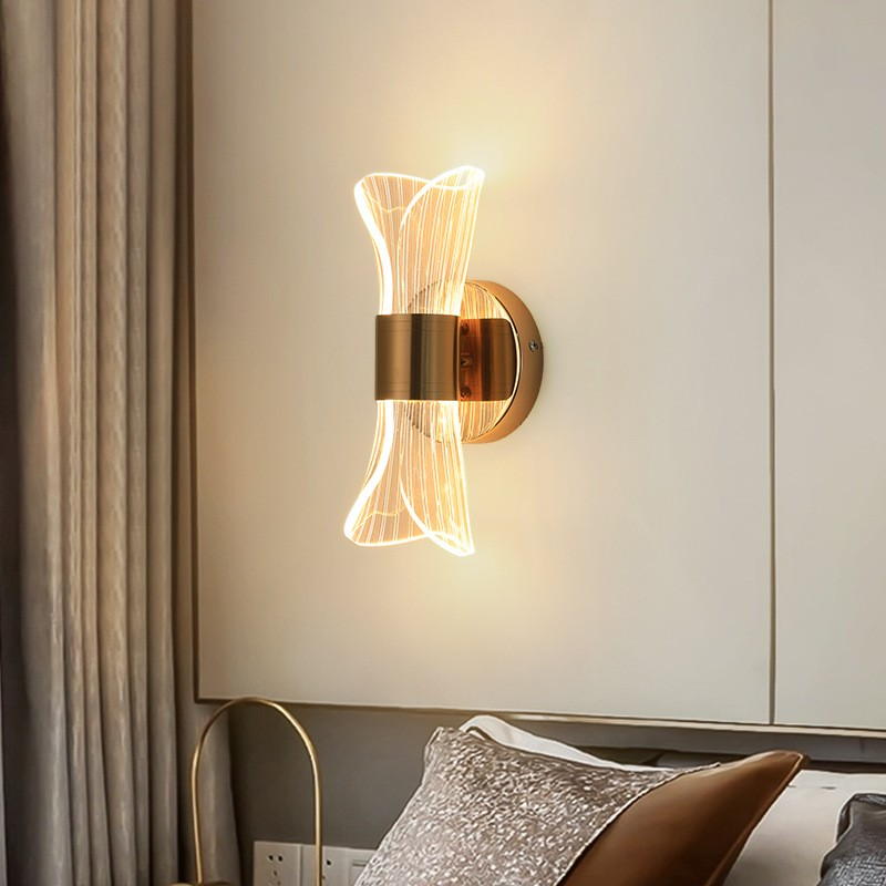 Modern Artistic LED Wall Sconces: Acrylic + Wrought Iron Fusion | 12W Tricolor Lighting for Stylish Spaces
