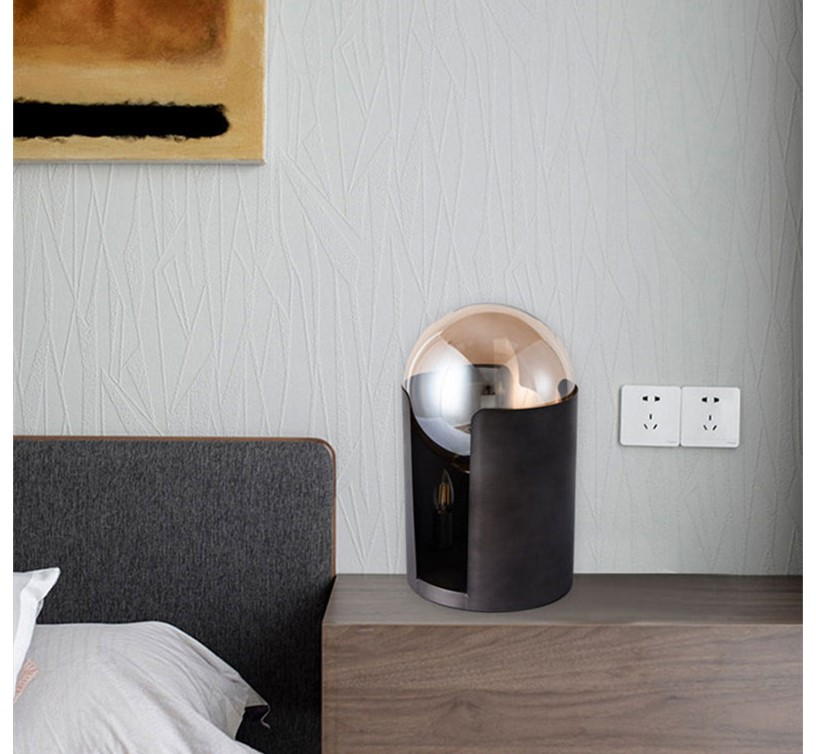 Nordic Minimalist Glass - Metal Table Lamp: Warm Ambience Redefined