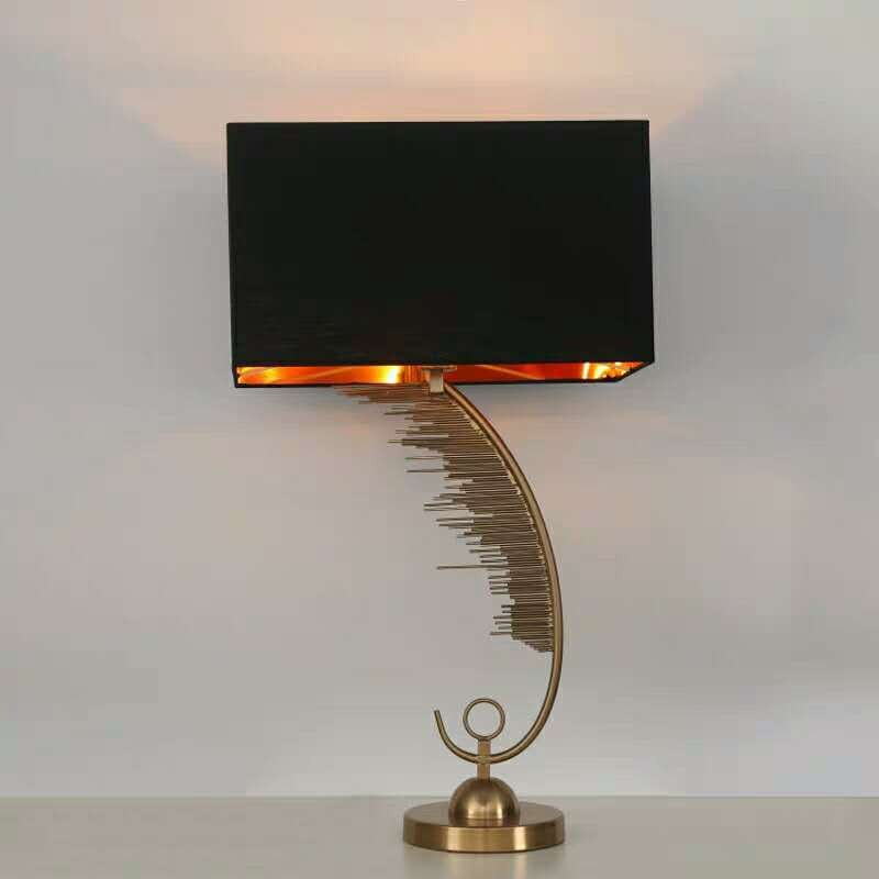 Artistic Sculptural Iron Table Lamp: Where Light Meets Art