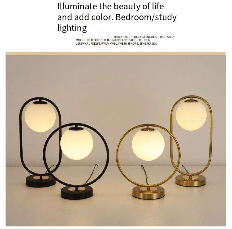 Modern Circular Iron - Glass Table Lamps: Elevate Home Ambiance with Timeless Design